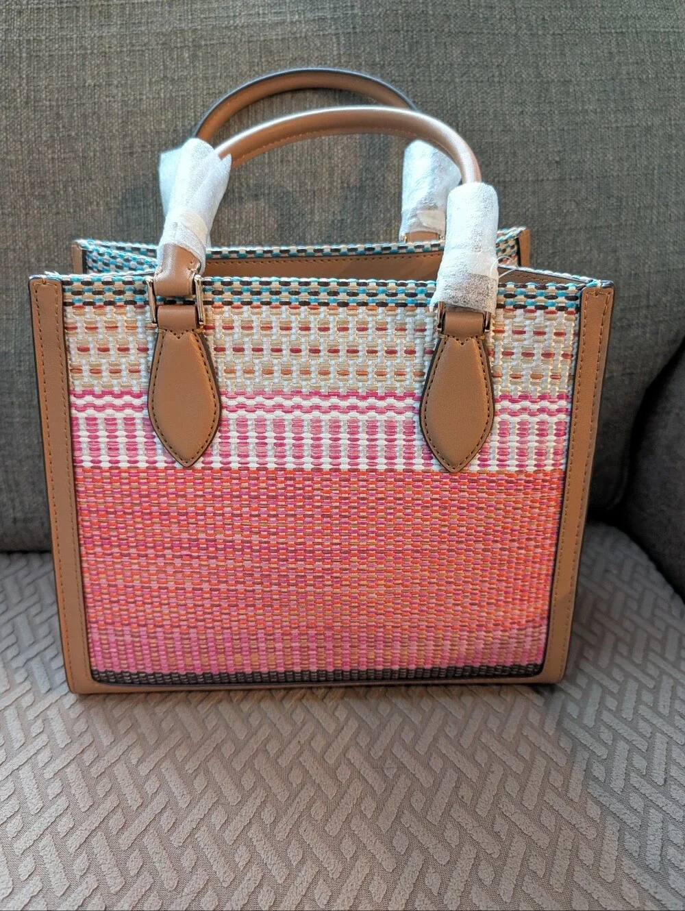 kate spade Ellie Straw Small Tote NWT